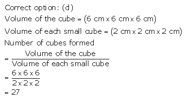 RS Aggarwal Solutions Class 10 Chapter 19 Volume and Surface Areas of Solids MCQ 36