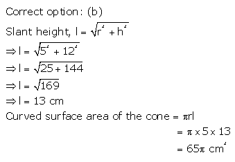RS Aggarwal Solutions Class 10 Chapter 19 Volume and Surface Areas of Solids MCQ 48