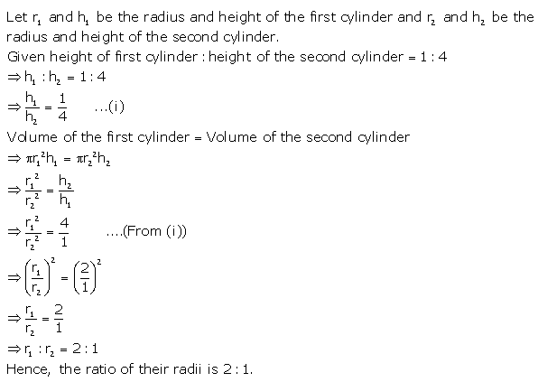 RS Aggarwal Solutions Class 10 Chapter 19 Volume and Surface Areas of Solids Test Yourself 2