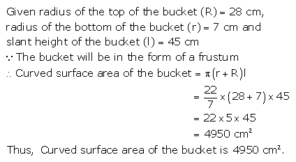 RS Aggarwal Solutions Class 10 Chapter 19 Volume and Surface Areas of Solids Test Yourself 4