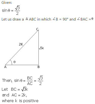 RS Aggarwal Solutions Class 10 Chapter 5 Trigonometric Ratios Ex 5 1