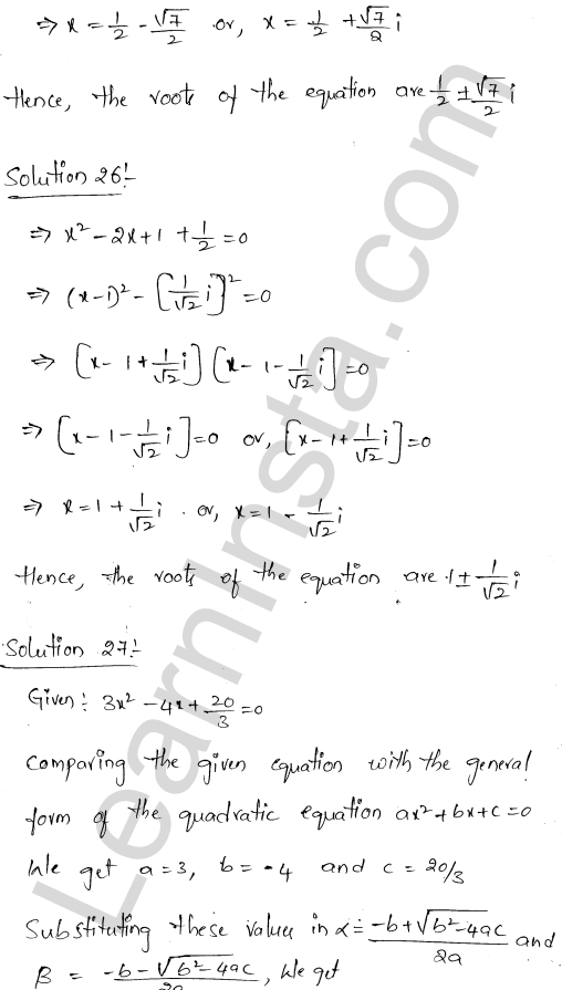 RD Sharma Class 11 Solutions Chapter 14 Quadratic Equations Ex 14.1 1.21
