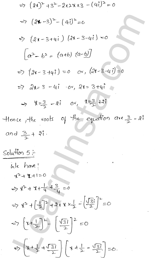 RD Sharma Class 11 Solutions Chapter 14 Quadratic Equations Ex 14.1 1.3