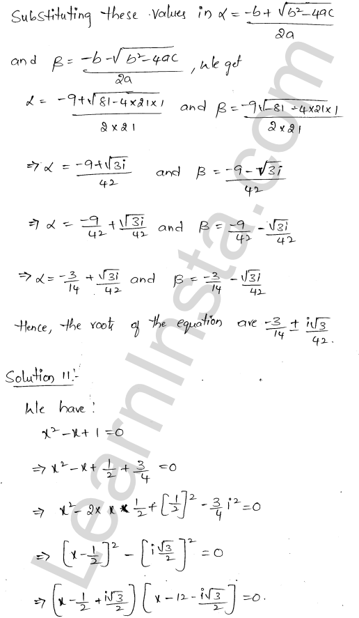 RD Sharma Class 11 Solutions Chapter 14 Quadratic Equations Ex 14.1 1.7