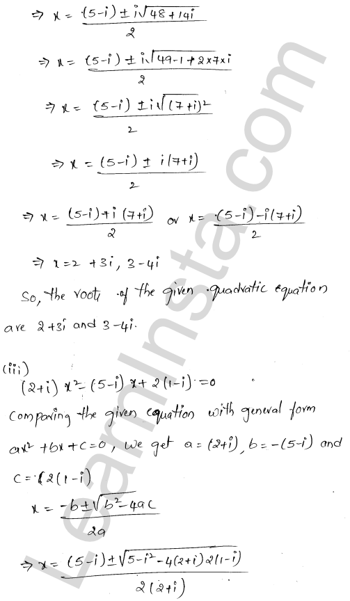 RD Sharma Class 11 Solutions Chapter 14 Quadratic Equations Ex 14.2 1.4