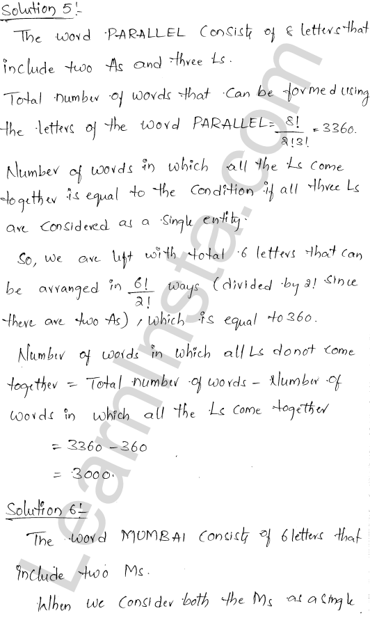 RD Sharma Class 11 Solutions Chapter 16 Permutations Ex 16.5 6