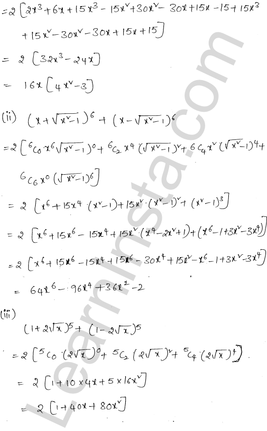 RD Sharma Class 11 Solutions Chapter 18 Binomial Theorem Ex 18.1 1.6