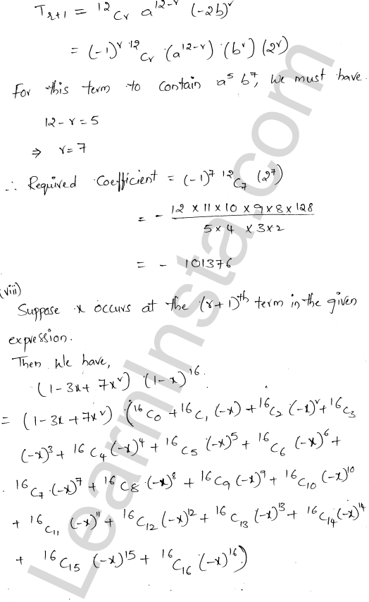 RD Sharma Class 11 Solutions Chapter 18 Binomial Theorem Ex 18.2 1.10