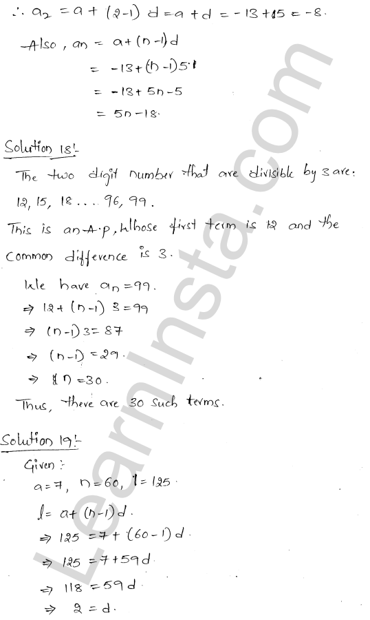RD Sharma Class 11 Solutions Chapter 19 Arithmetic Progressions Ex 19.2 1.19