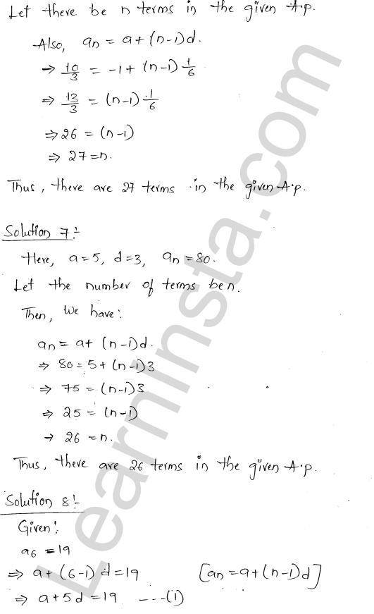 RD Sharma Class 11 Solutions Chapter 19 Arithmetic Progressions Ex 19.2 1.9