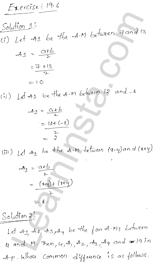 RD Sharma Class 11 Solutions Chapter 19 Arithmetic Progressions Ex 19.6 1.1