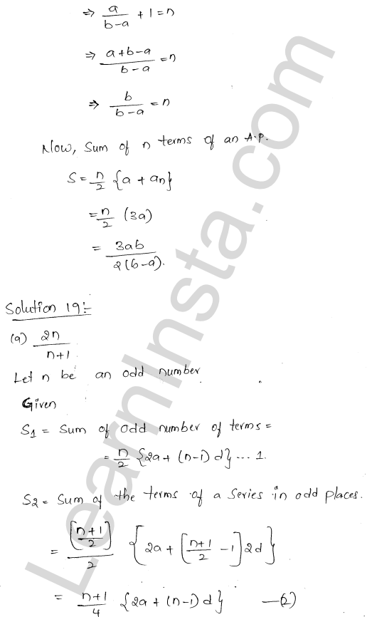 RD Sharma Class 11 Solutions Chapter 19 Arithmetic Progressions MCQ 1.14