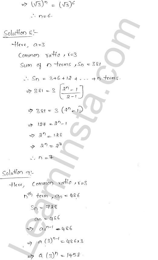 RD Sharma Class 11 Solutions Chapter 20 Geometric Progressions Ex 20.3 1.11