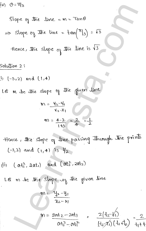 RD Sharma Class 11 Solutions Chapter 23 The Straight Lines Ex 23.1 1.2