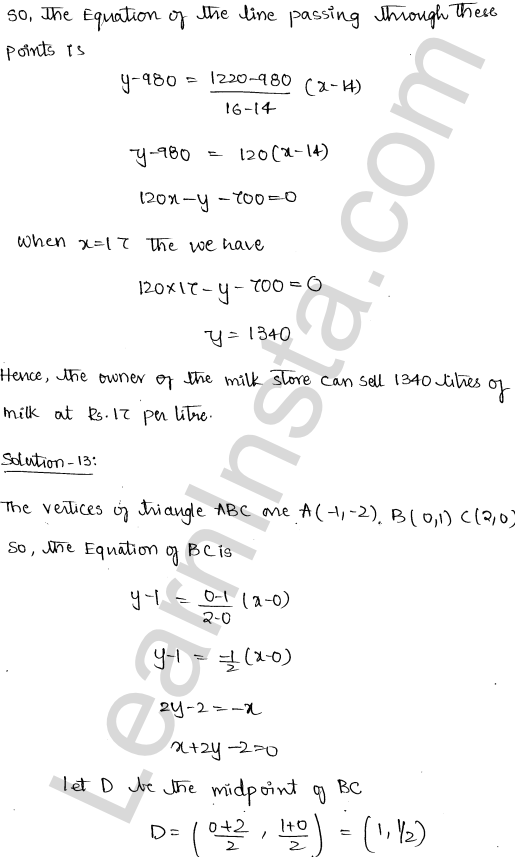 RD Sharma Class 11 Solutions Chapter 23 The Straight Lines Ex 23.5 1.14