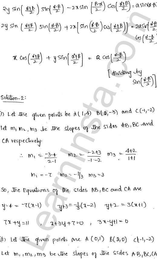 RD Sharma Class 11 Solutions Chapter 23 The Straight Lines Ex 23.5 1.4