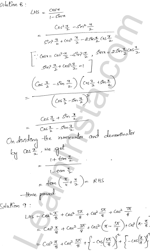 RD Sharma Class 11 Solutions Chapter 9 Trigonometric Ratios of Multiple and Submultiple Angles Ex 9.1 1.4