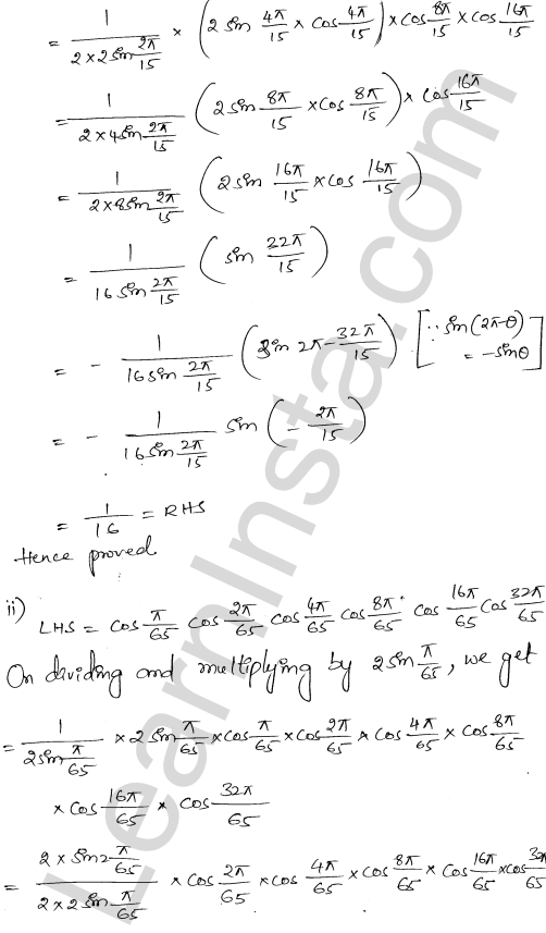 RD Sharma Class 11 Solutions Chapter 9 Trigonometric Ratios of Multiple and Submultiple Angles Ex 9.1 1.9