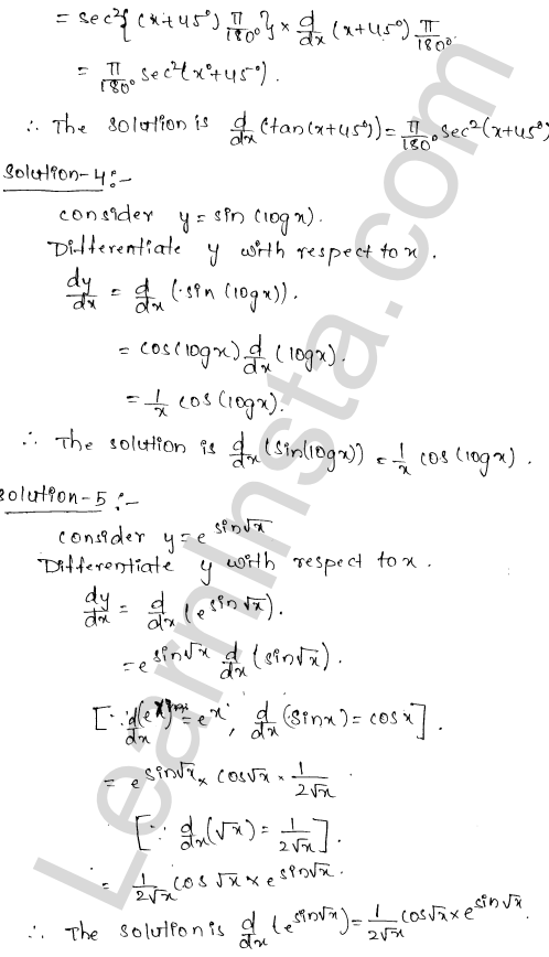 RD Sharma Class 12 Solutions Chapter 11 Differentiation Ex 11.2 1.2