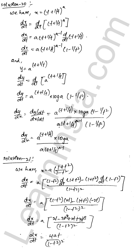 RD Sharma Class 12 Solutions Chapter 11 Differentiation Ex 11.7 1.12