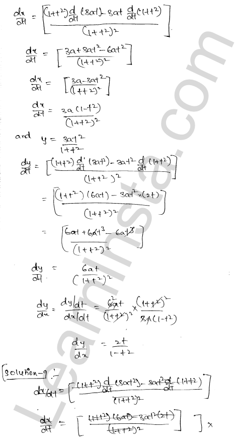 RD Sharma Class 12 Solutions Chapter 11 Differentiation Ex 11.7 1.3