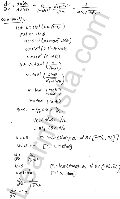 RD Sharma Class 12 Solutions Chapter 11 Differentiation Ex 11.8 1.12