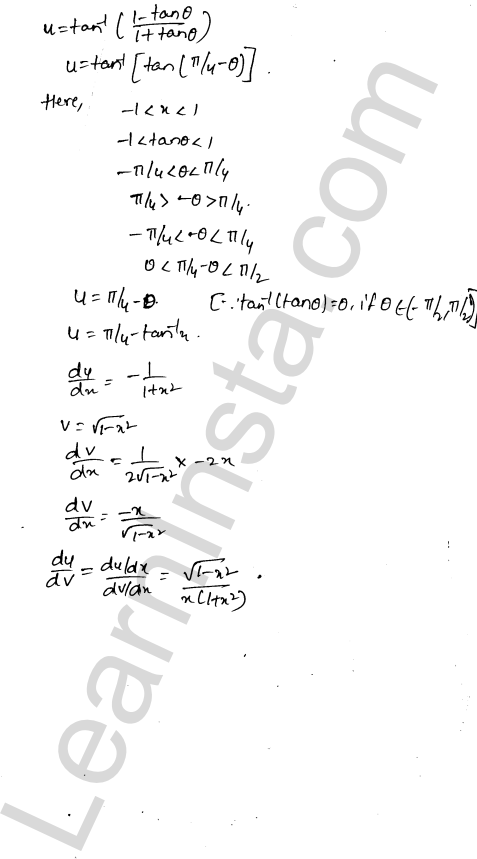 RD Sharma Class 12 Solutions Chapter 11 Differentiation Ex 11.8 1.18