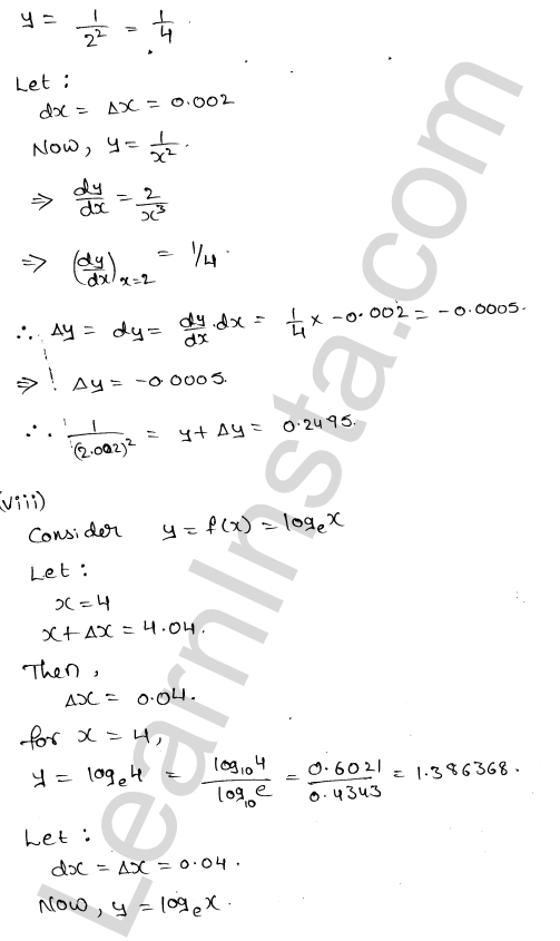 RD Sharma Class 12 Solutions Chapter 14 Differentials Errors and Approximations Ex 14.1 1.12