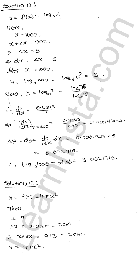 RD Sharma Class 12 Solutions Chapter 14 Differentials Errors and Approximations Ex 14.1 1.31
