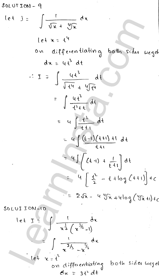 RD Sharma Class 12 Solutions Chapter 19 Indefinite Integrals Ex 19.10 1.8