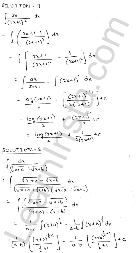 RD Sharma Class 12 Solutions Chapter 19 Indefinite Integrals Ex 19.3 1.3