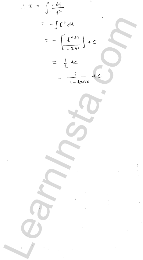 RD Sharma Class 12 Solutions Chapter 19 Indefinite Integrals Ex 19.3 1.9
