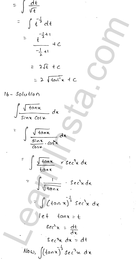 RD Sharma Class 12 Solutions Chapter 19 Indefinite Integrals Ex 19.9 1.11