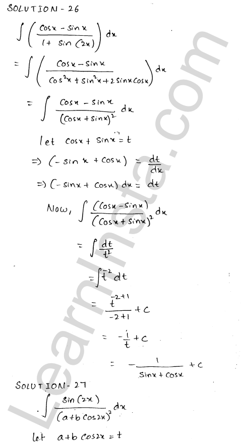 RD Sharma Class 12 Solutions Chapter 19 Indefinite Integrals Ex 19.9 1.18