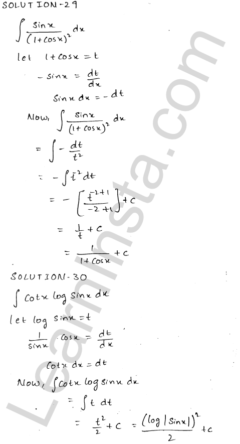 RD Sharma Class 12 Solutions Chapter 19 Indefinite Integrals Ex 19.9 1.20