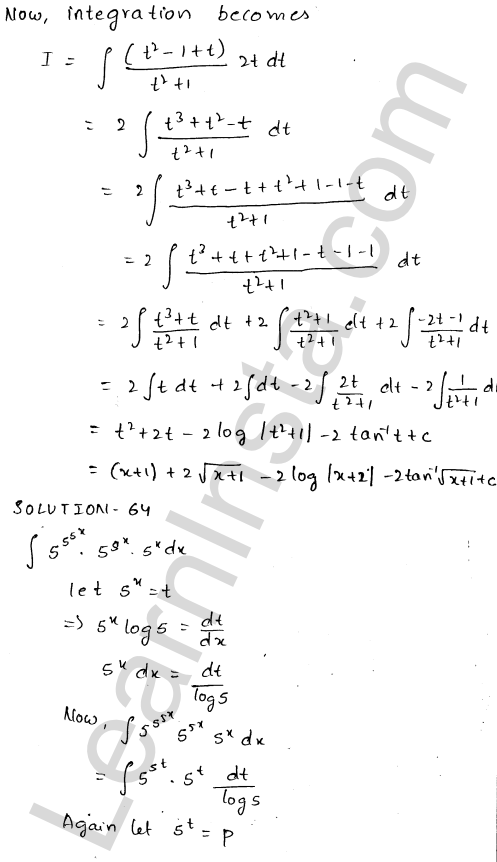 RD Sharma Class 12 Solutions Chapter 19 Indefinite Integrals Ex 19.9 1.39