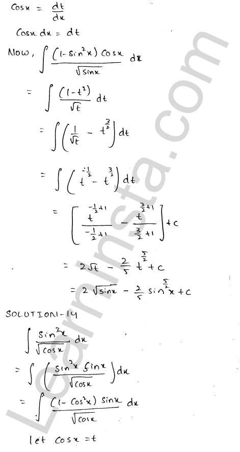 RD Sharma Class 12 Solutions Chapter 19 Indefinite Integrals Ex 19.9 1.9