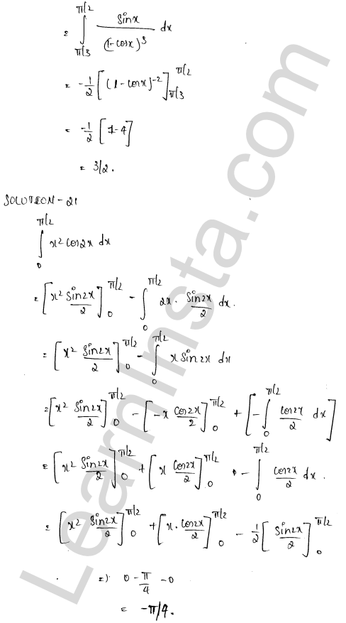 RD Sharma Class 12 Solutions Chapter 20 Definite Integrals Revision Exercise 1.15