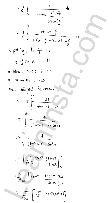 RD Sharma Class 12 Solutions Chapter 20 Definite Integrals Revision Exercise 1.34
