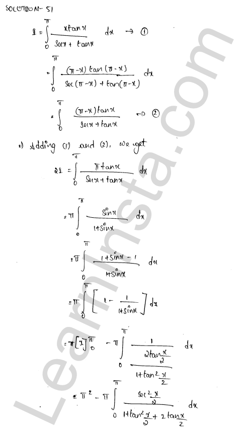 RD Sharma Class 12 Solutions Chapter 20 Definite Integrals Revision Exercise 1.37
