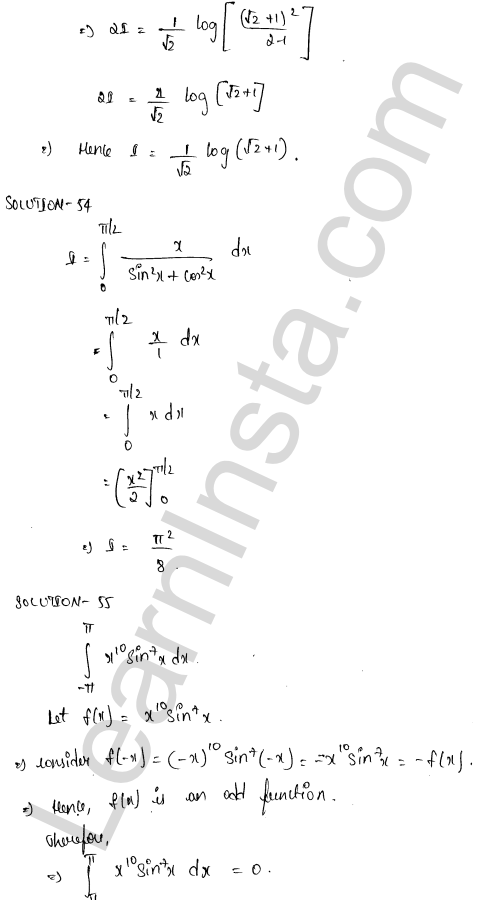 RD Sharma Class 12 Solutions Chapter 20 Definite Integrals Revision Exercise 1.41