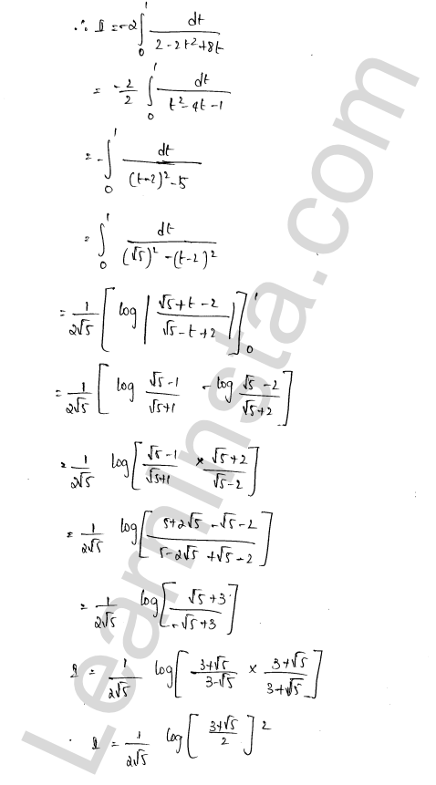 RD Sharma Class 12 Solutions Chapter 20 Definite Integrals Revision Exercise 1.44