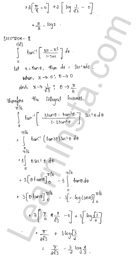 RD Sharma Class 12 Solutions Chapter 20 Definite Integrals Revision Exercise 1.5