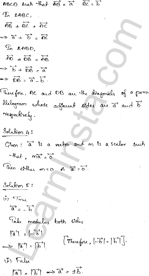 RD Sharma Class 12 Solutions Chapter 23 Algebra of Vectors Ex 23.2 1.2