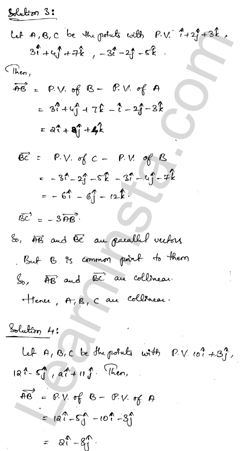 RD Sharma Class 12 Solutions Chapter 23 Algebra of Vectors Ex 23.7 1.3
