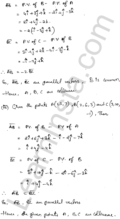 RD Sharma Class 12 Solutions Chapter 23 Algebra of Vectors Ex 23.8 1.3