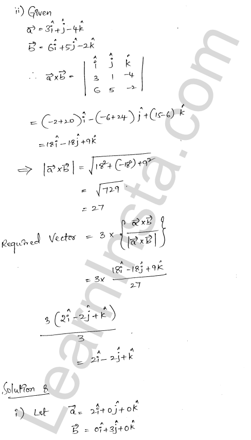 RD Sharma Class 12 Solutions Chapter 25 Vector or Cross Product Ex 25.1 1.6