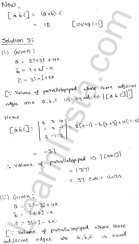 RD Sharma Class 12 Solutions Chapter 26 Scalar Triple Product Ex 26.1 1.3