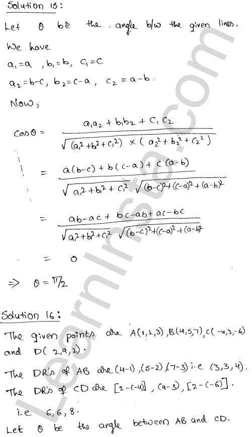 RD Sharma Class 12 Solutions Chapter 27 Direction Cosines and Direction Ratios Ex 27.1 1.11