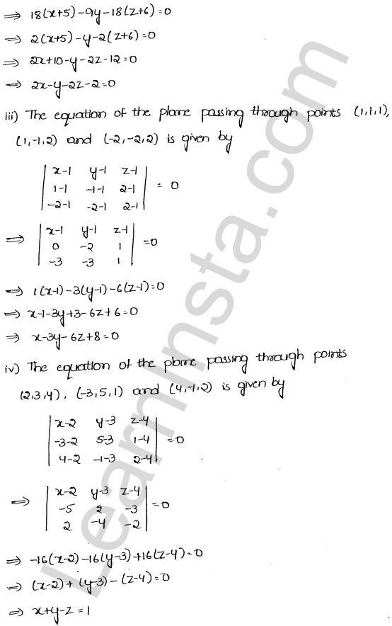 RD Sharma Class 12 Solutions Chapter 29 The plane Ex 29.1 1.2